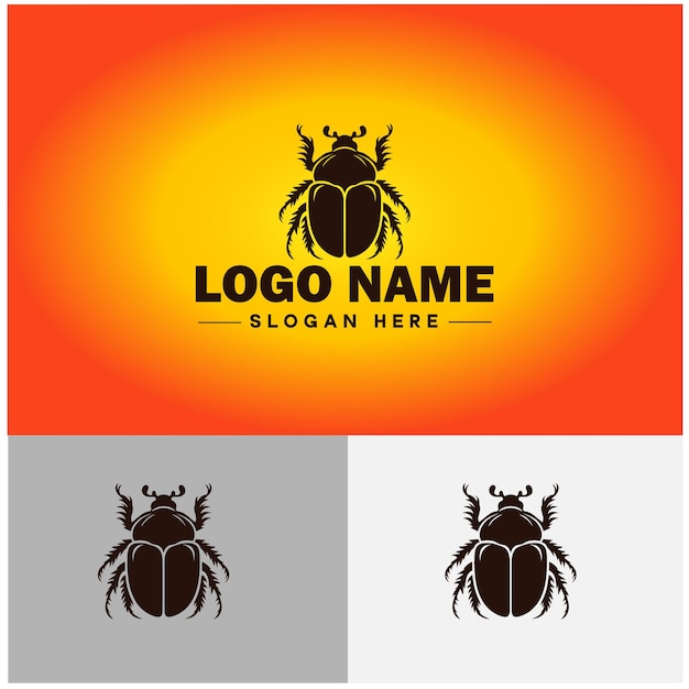 June bug bee logo icon vector for business brand app icon June bug Insect bee logo template