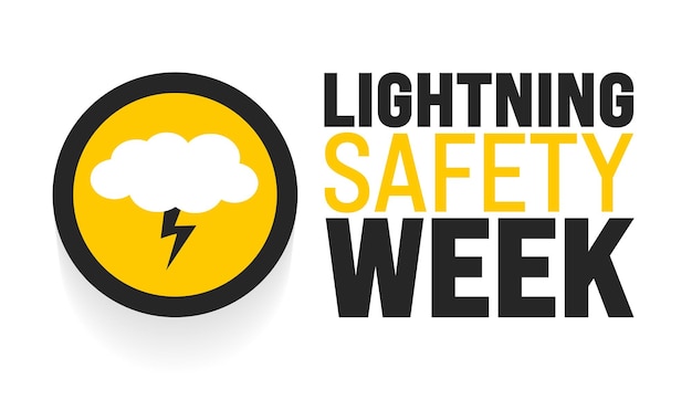 Vector june is lightning safety week background template holiday concept use to background banner