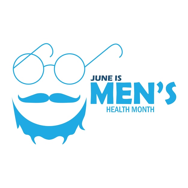 June is men's health month , vector illustration.