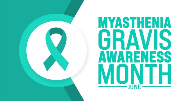 벡터 6 월은 myasthenia gravis awareness month 배경 템플릿 휴일 개념 사용 배경