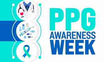 Vector june is ppg awareness week background template holiday concept use to background banner placard