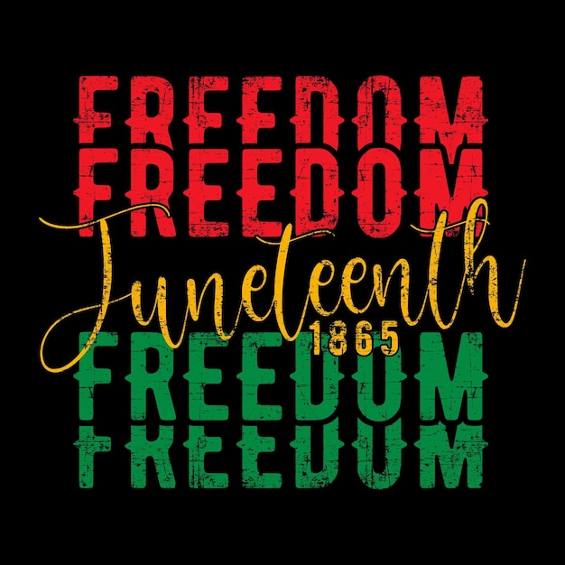 Vector juneteenth 1865 freedom day design background illustration