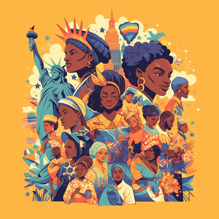 Vector juneteenth 2024 spirit of emancipation poster