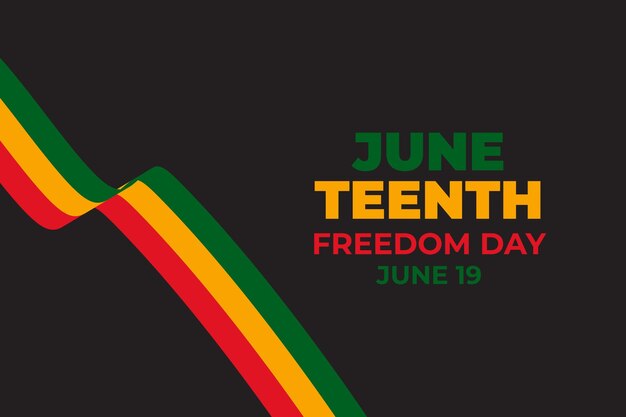 Vettore juneteenth africanamerican freedom independence day libertà o giornata dell'emancipazione design per banner