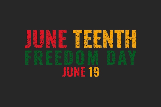 Juneteenth afroamericano libertà giorno dell'indipendenza libertà o design del giorno dell'emancipazione