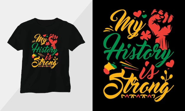 Juneteenth Black History in Afrikanen themakleur met hip stijlontwerp voor t-shirt