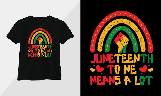 Juneteenth Black History month in African theme color with groovy style design for tshirt