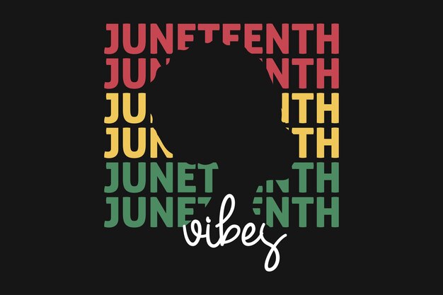 Juneteenth 흑인 역사 티셔츠 디자인