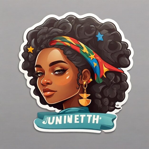 Juneteenth cartoon vector background