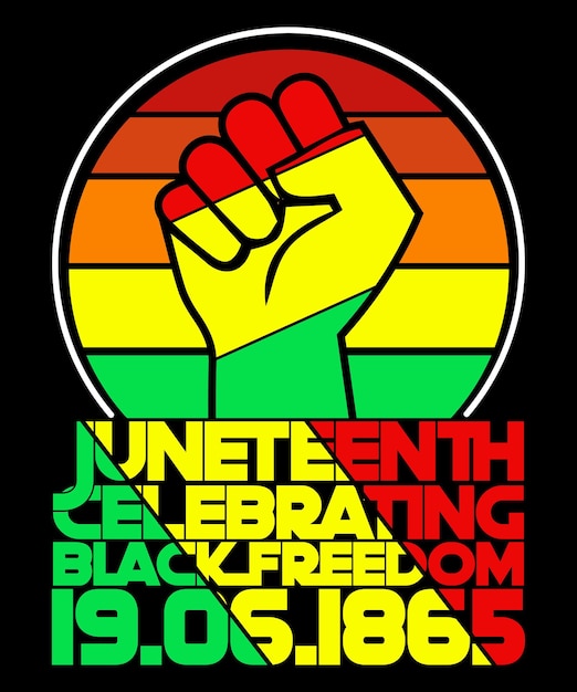 Juneteenth Celebrate Black Freedom 1865 June 19th 남성 여성 티셔츠