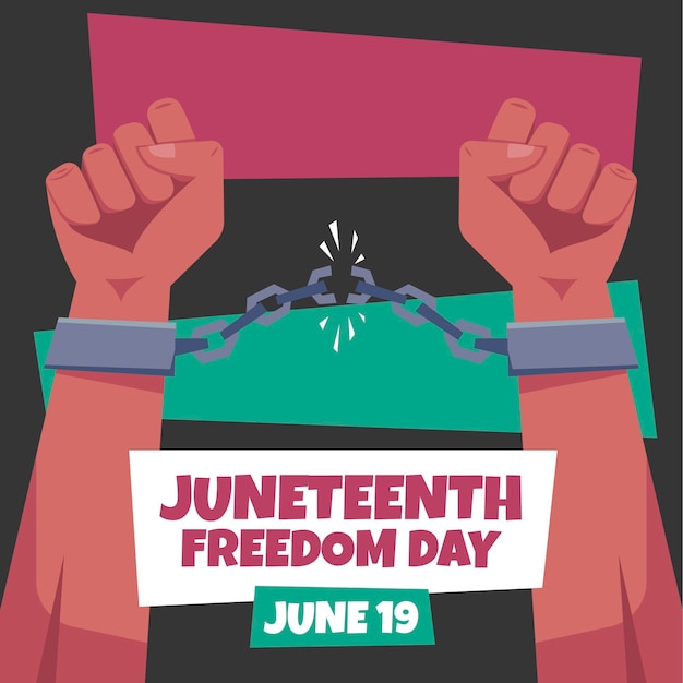 Vettore juneteenth celebrazione illustrazione