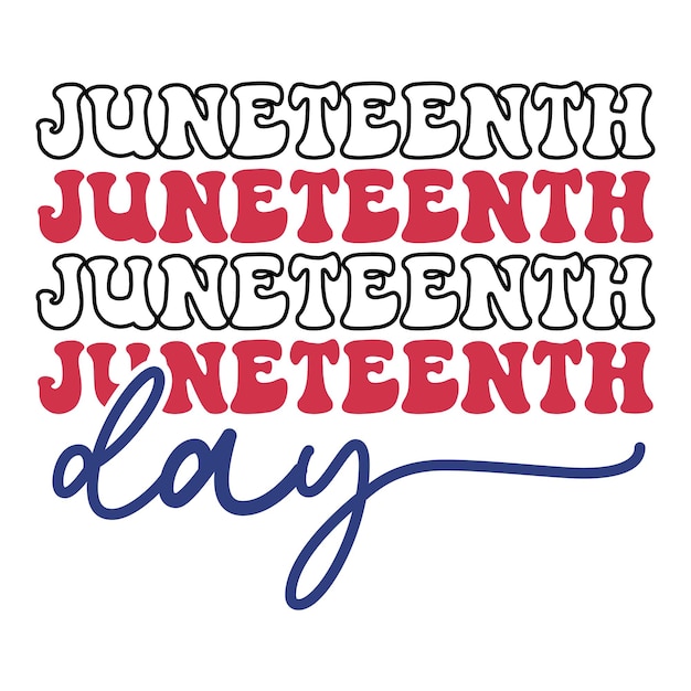 Vector juneteenth-dag retro svg