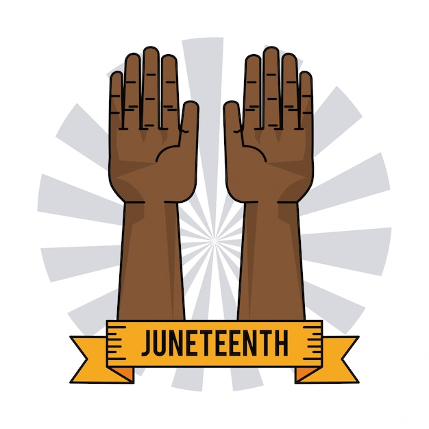 Juneteenth day humanitair symbool voor slavernij