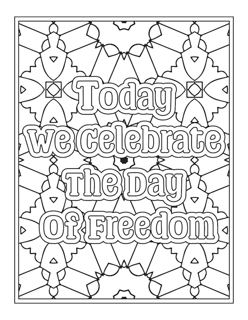 Juneteenth Day の引用 Kdp Coloring Pages のぬりえ
