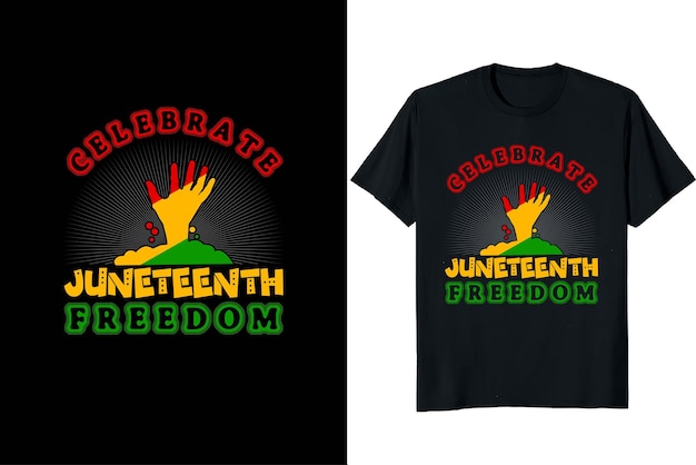 Vector juneteenth day tshirt design