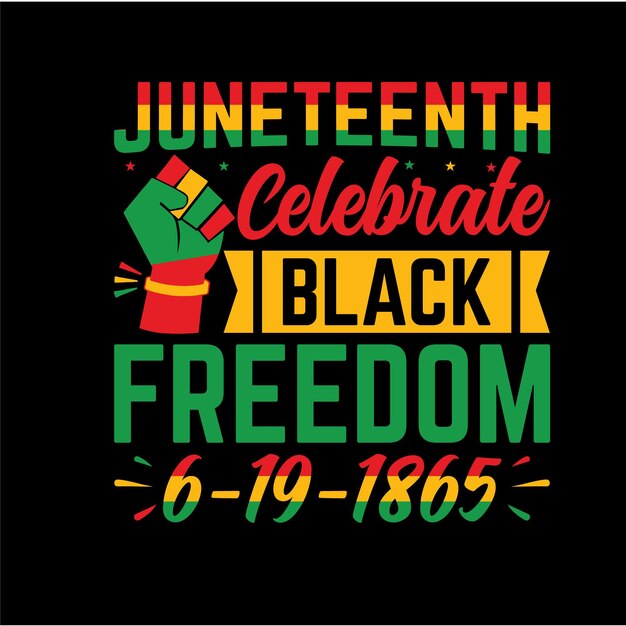 벡터 juneteenth day tshirt svg 회로 juneteenth 타이포그래피 터 디자인