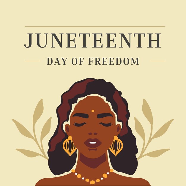 Vector juneteenth design illustration