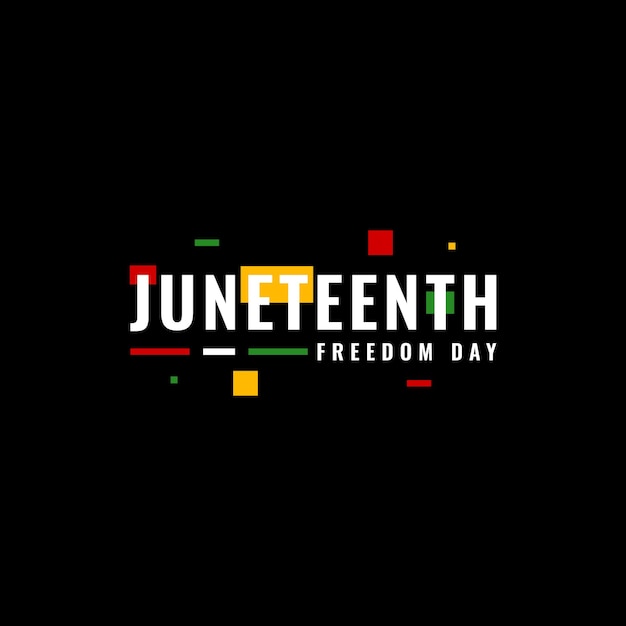 국제 순간을 위한 Juneteenth 프리덤 데이 디자인 배경