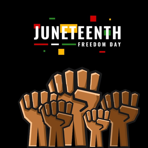 국제 순간을 위한 Juneteenth 프리덤 데이 디자인 배경