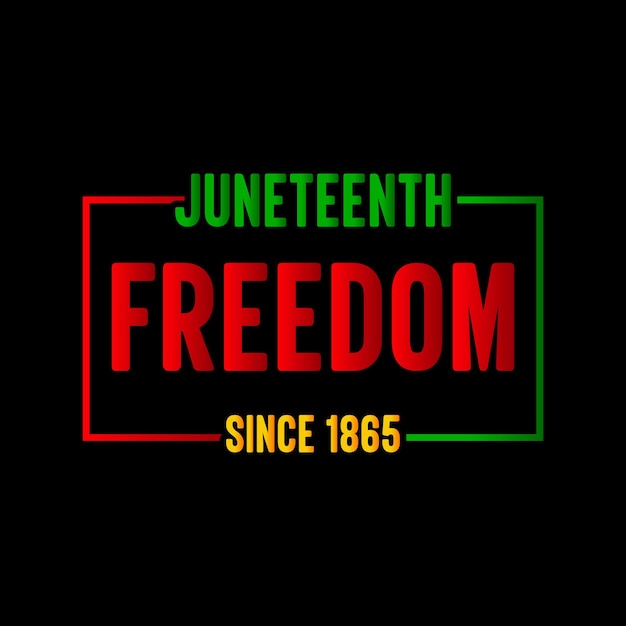 Vettore juneteenth libertà dal 1865 logo design