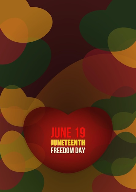 Juneteenth Freedom Day abstract vector illustration Geometric poster shape Vector background for ads social media card banner june 19