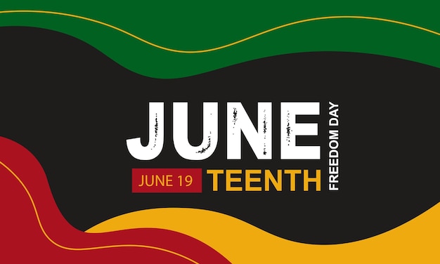 ベクトル juneteenth 自由の日アフリカ系アメリカ人の独立記念日ベクトル抽象バナー