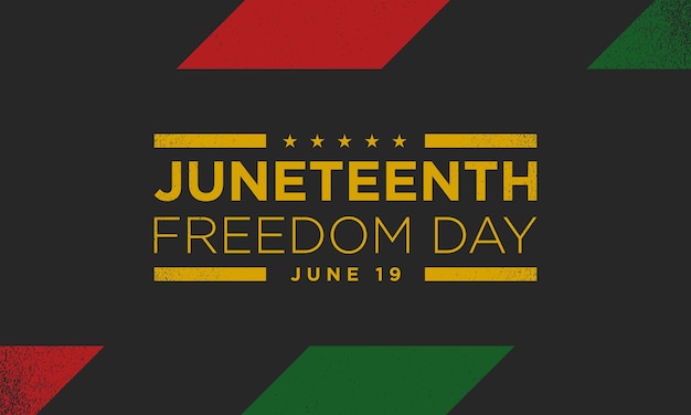 Vector juneteenth freedom day background design vector illustration