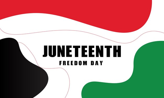 Juneteenth 자유의 날 배경 디자인 벡터 일러스트 레이 션