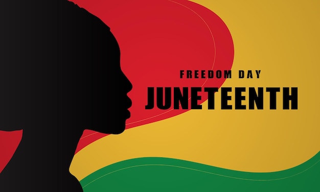 Juneteenth 자유의 날 배경 디자인 벡터 일러스트 레이 션