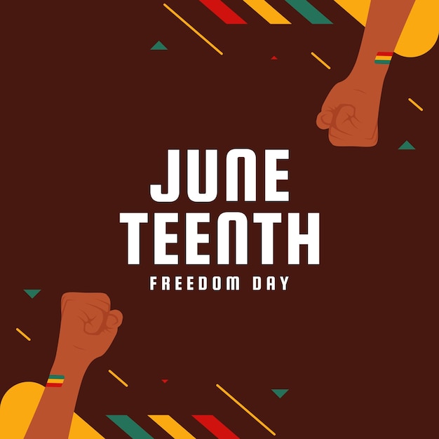 국제적인 순간을 위한 Juneteenth 자유의 날 디자인