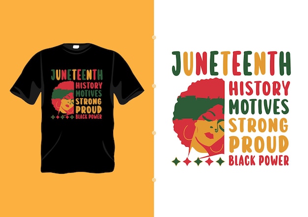 Vector juneteenth geschiedenis motieven sterk trotse black power