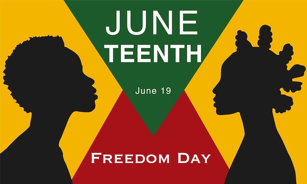 벡터 juneteenth 독립 기념일 아프리카 계 미국인 역사 및 유산 자유 또는 해방의 날
