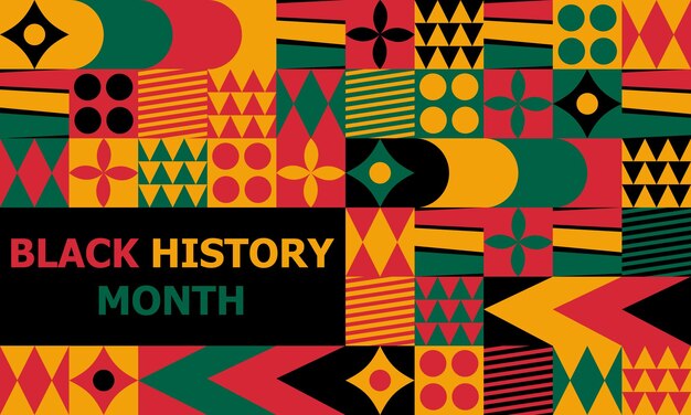 벡터 juneteenth 독립 기념일 배경 흑인 역사의 달 자유 또는 해방의 날 연간 미국 휴일 6월 19일 포스터 가로 배너 벡터 그림 네오 기하학적 패턴 개념