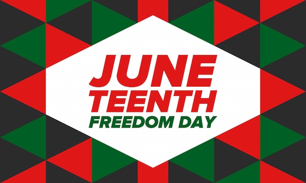Vettore juneteenth independence day giorno della libertà o dell'emancipazione patrimonio afroamericano arte vettoriale