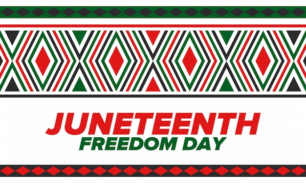 Vettore juneteenth independence day giorno della libertà o dell'emancipazione patrimonio afroamericano arte vettoriale
