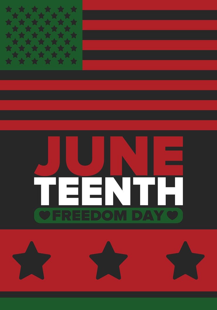 वेक्टर juneteenth स्वतंत्रता दिवस स्वतंत्रता या मुक्ति दिवस अफ्रीकीअमेरिकी अवकाश वेक्टर पोस्टर