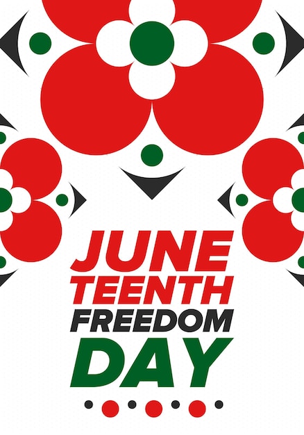 벡터 juneteenth 독립 기념일 자유 또는 해방의 날 africanamerican 유산 벡터 아트