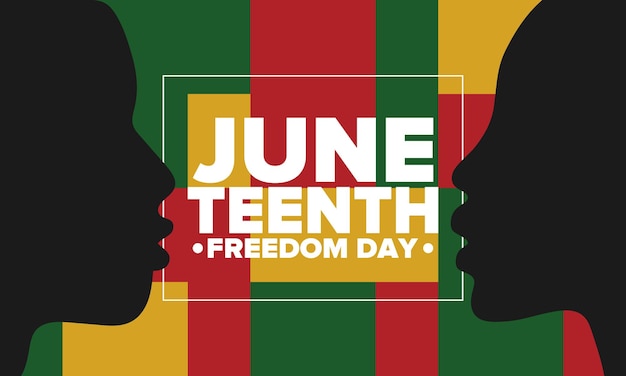 ベクトル juneteenth 独立記念日 6 月の自由または解放の日アフリカ系アメリカ人の歴史ベクトル