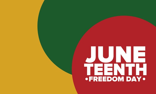 Juneteenth 독립 기념일 6월 자유 또는 해방의 날 아프리카계 미국인 역사 벡터