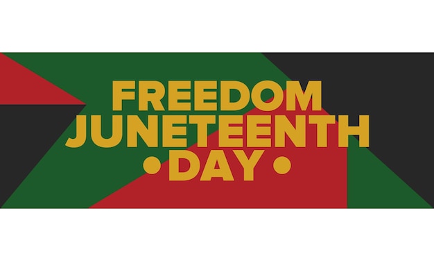 Juneteenth Independence Day in June Freedom or Emancipation day AfricanAmerican history Vector