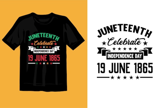 Juneteenth independence day t-shirt design vettoriale,