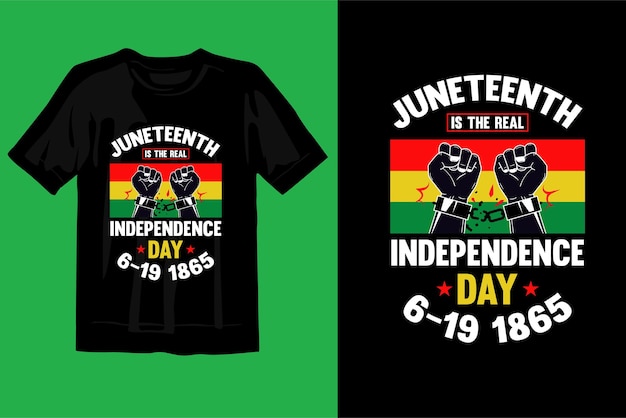 Juneteenth Onafhankelijkheidsdag T-shirt Design vector,