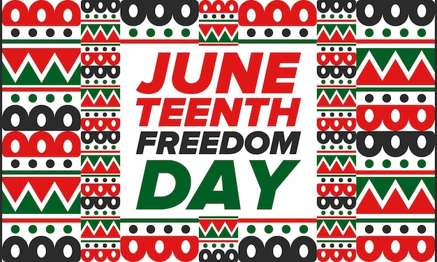 Vector juneteenth onafhankelijkheidsdag vrijheid of emancipatiedag afro-amerikaans erfgoed vectorkunst