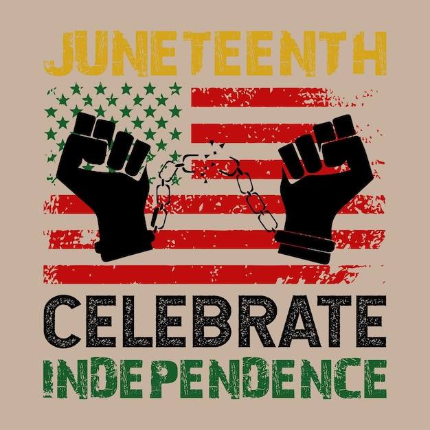 Vector juneteenth quotes t shirt design