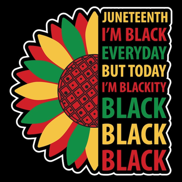 Vettore juneteenth t shirt design