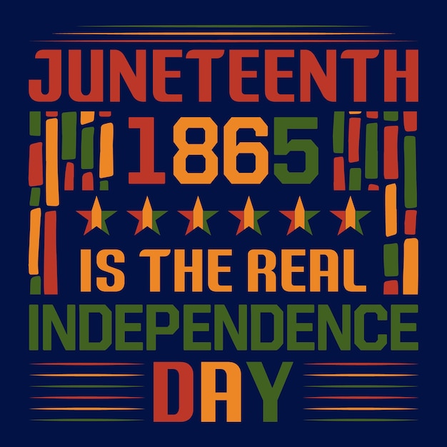 벡터 juneteenth t 셔츠 디자인