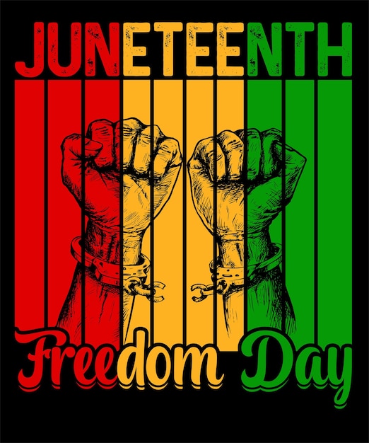 Vettore juneteenth maglietta juneteenth vettore juneteenth elementi juneteenth giorno della libertà