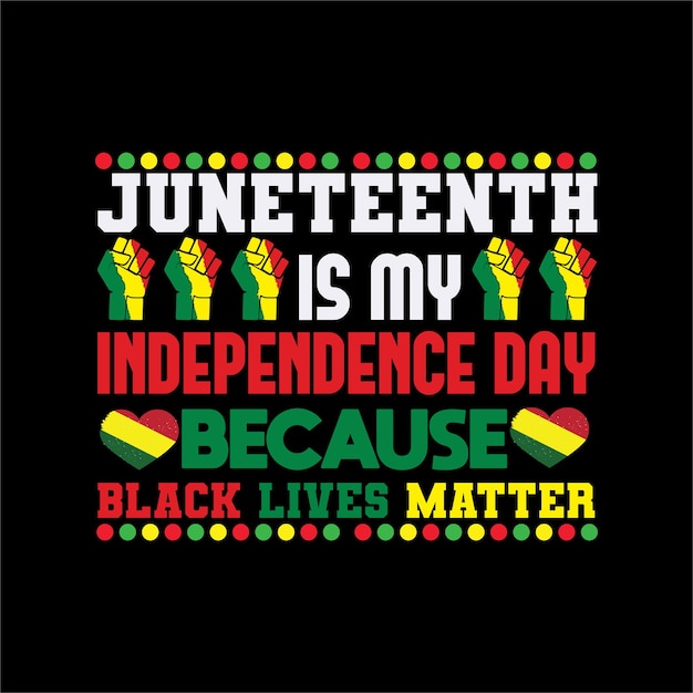 Vector juneteenth t-shirt ontwerp