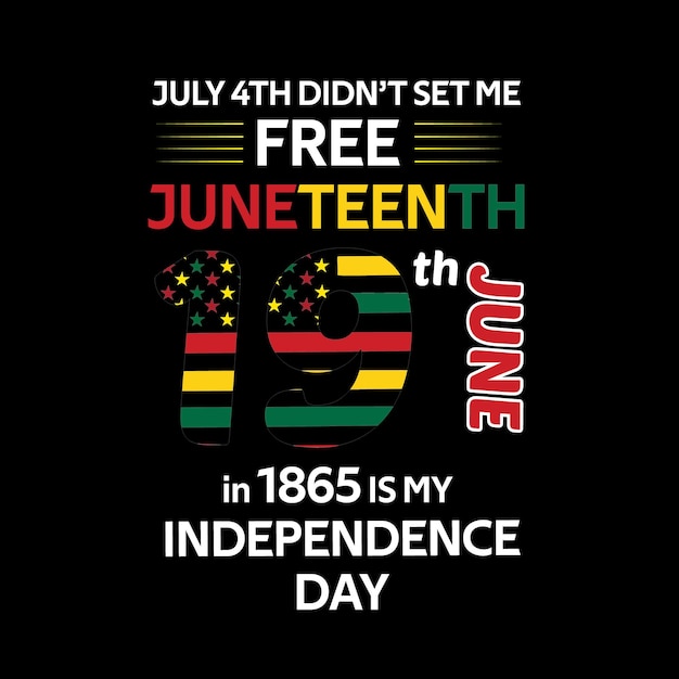 Vector juneteenth t-shirt ontwerp