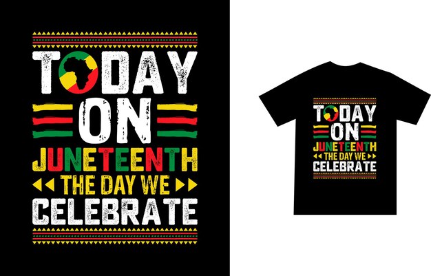 Juneteenth T-shirtontwerp en Black History Month Vector-sjabloon